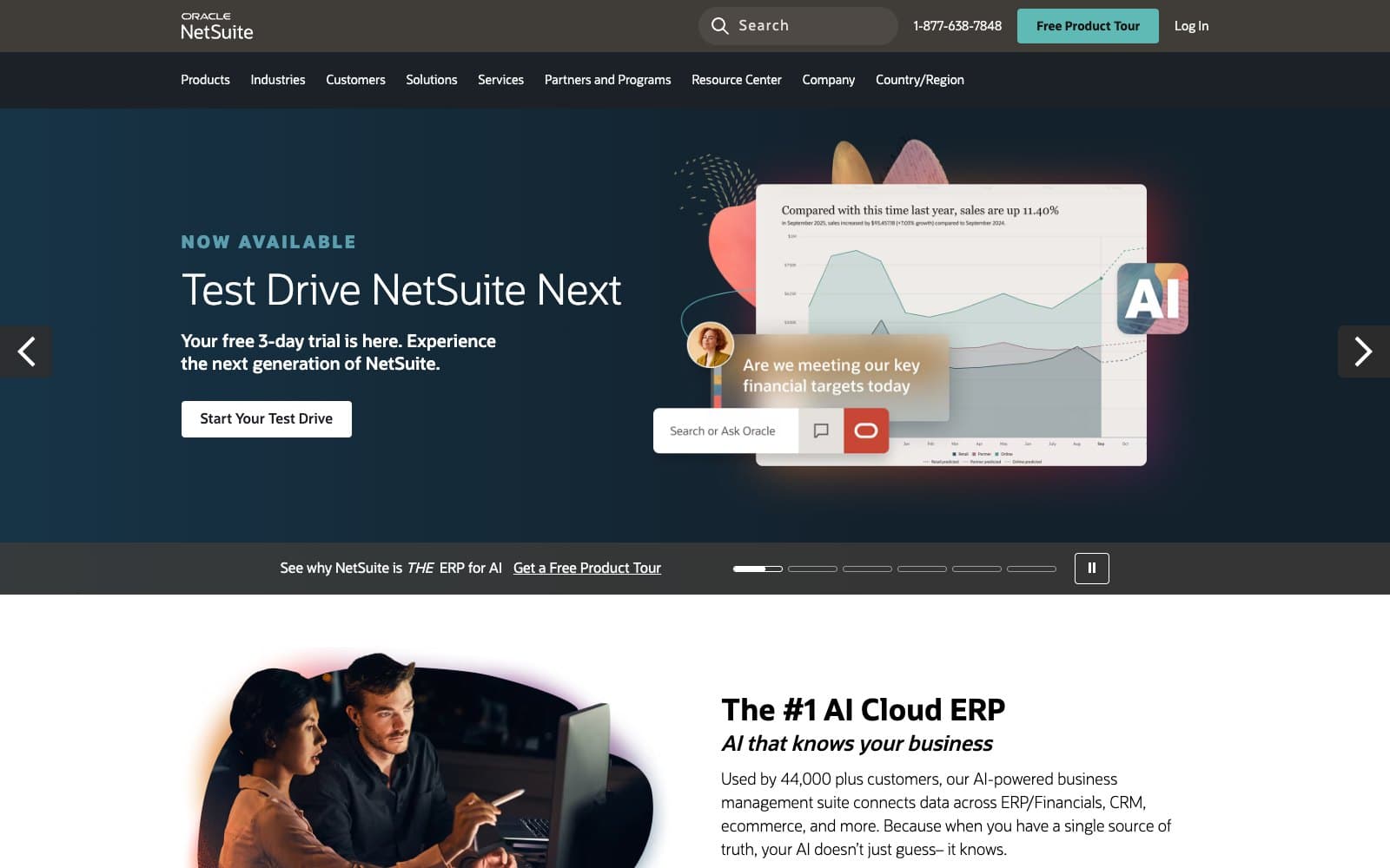 netsuite.com homepage